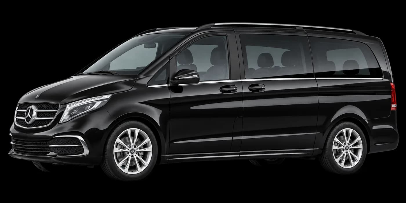 Mercedes-Benz V-Klasse oder ähnlich in Schwarz – illustrative Fahrzeugdarstellung